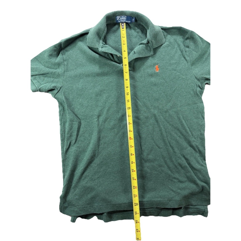 Polo Ralph Lauren Men's green Polo Shirt Size S Orange Pony Excellent Condition - Picture 2 of 5